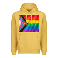 Antique Gold Pride flag Premium Hoodie - CowGirlArtShop