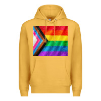 Mustard Pride flag Premium Hoodie - CowGirlArtShop