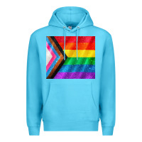 Ocean Blue Pride flag Premium Hoodie - CowGirlArtShop