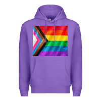 Purple Pride flag Premium Hoodie - CowGirlArtShop