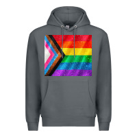 Rock Pride flag Premium Hoodie - CowGirlArtShop