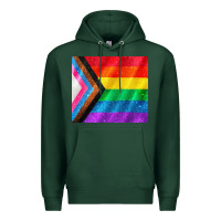 Sports Green Pride flag Premium Hoodie - CowGirlArtShop