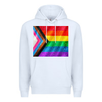 White Pride flag Premium Hoodie - CowGirlArtShop