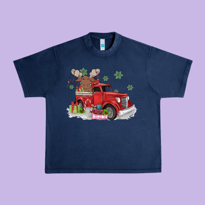 Christmas Truck Urban Heavy Tee Designed By Maliassmallbusiness