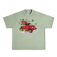 Oil Green christmas truck Urban Heavy Tee - MaliasSmallBusiness