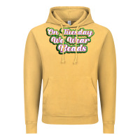 Vintage Mustard on tuesday we wear beads Vintage Hoodie - MaliasSmallBusiness