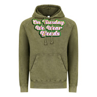 Vintage Olive on tuesday we wear beads Vintage Hoodie - MaliasSmallBusiness