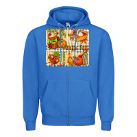 True Royal Hello Fall pumpkins Zipper Hoodie - NancyCooperArtShop