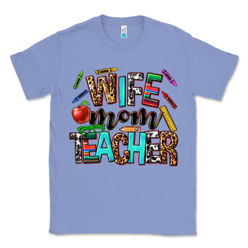 Wife Mom Teacher Classic Tee by NancyCooperArtShop | Teevron