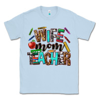 Dusty Blue wife mom teacher Classic Tee - NancyCooperArtShop
