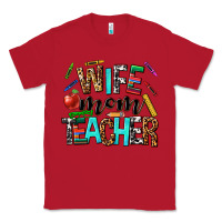 Red wife mom teacher Classic Tee - NancyCooperArtShop