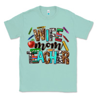 Seafoam wife mom teacher Classic Tee - NancyCooperArtShop