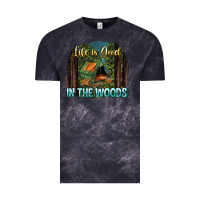 Cloud Black life is good in the woods Vintage Tee - NancyCooperArtShop