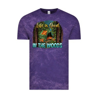 Cloud Purple life is good in the woods Vintage Tee - NancyCooperArtShop