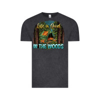 Vintage Black life is good in the woods Vintage Tee - NancyCooperArtShop