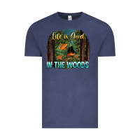 Vintage Denim life is good in the woods Vintage Tee - NancyCooperArtShop