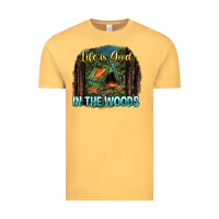 Vintage Mustard life is good in the woods Vintage Tee - NancyCooperArtShop