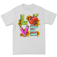 Dove Grey love with pen and  serape leopard Premium Tee - Artiststas
