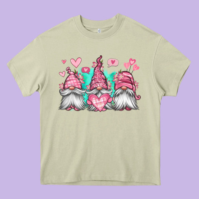 Valentines Day Gnomes Heavy Core Tee Designed By Jasminsmagicworld