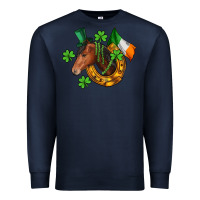 Horse With Horseshoe St. Patrick's Premium Sweatshirt | Teevron
