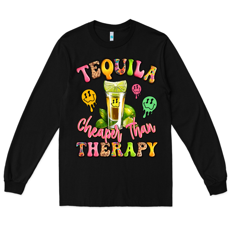 Tequila Cheaper Than Therapy Long Sleeve Tee by LillyAllenDesigns | Teevron