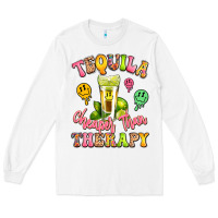 White tequila cheaper than therapy Long Sleeve Tee - LillyAllenDesigns