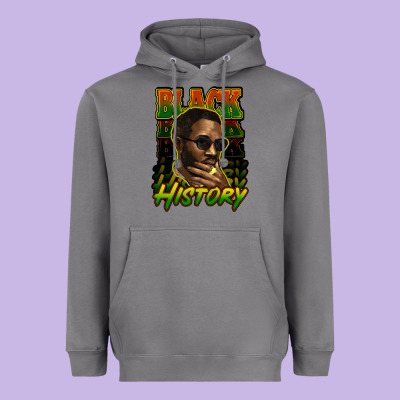 Black History Afro Man Heavyweight Hoodie Designed By Howdyjamesfarm