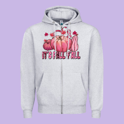 Its Fall Yall Zipper Hoodie Designed By Texasbilliewilder