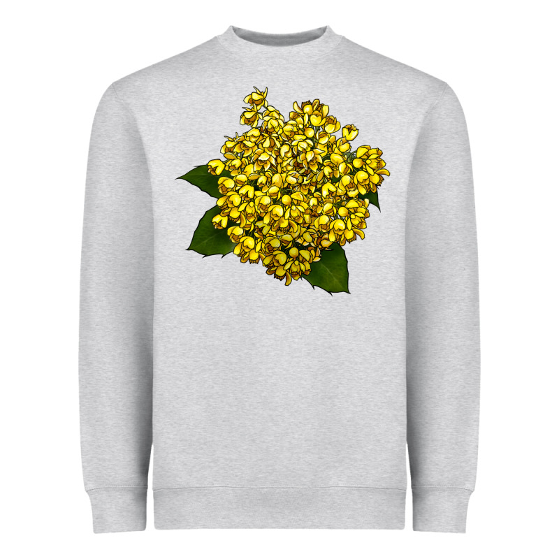 Oregon Grape Flower Illustrations Heavyweight Sweatshirt by LillyAllenDesigns | Teevron
