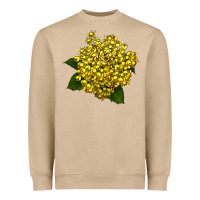 Mushroom Oregon Grape Flower Illustrations Heavyweight Sweatshirt - LillyAllenDesigns