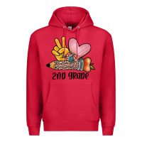 Cardinal peace love 2nd grade Premium Hoodie - JahusDesignShop