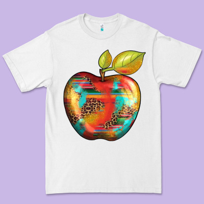 Leopard Turquoise Glitter Serape Premium Tee Designed By Artiststas