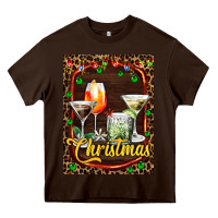 Chocolate Brown cocktail set for Christmas Heavy Core Tee - AdoDesignShop