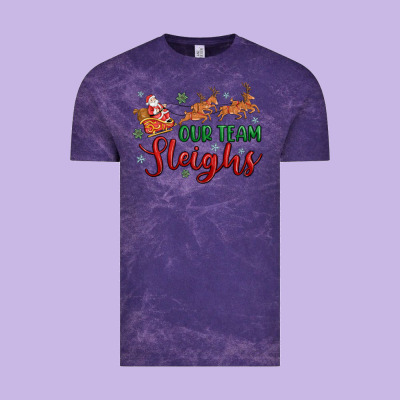 Our Team Sleigh Vintage Tee Designed By Maliassmallbusiness