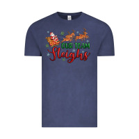 Vintage Denim our team sleigh Vintage Tee - MaliasSmallBusiness