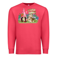 Cardinal Easter gnome and rabbit egg hunt  Easter Day Premium Sweatshirt - CowGirlArtShop