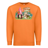 Carrot Easter gnome and rabbit egg hunt  Easter Day Premium Sweatshirt - CowGirlArtShop