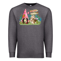 Charcoal Heather Easter gnome and rabbit egg hunt  Easter Day Premium Sweatshirt - CowGirlArtShop