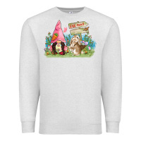 Oatmeal Heather Easter gnome and rabbit egg hunt  Easter Day Premium Sweatshirt - CowGirlArtShop