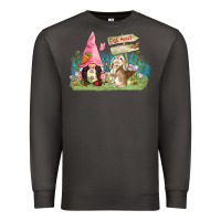 Smoke Easter gnome and rabbit egg hunt  Easter Day Premium Sweatshirt - CowGirlArtShop