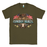 Army Green make america cowboy again Classic Tee - NancyCooperArtShop