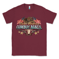 Burgundy make america cowboy again Classic Tee - NancyCooperArtShop