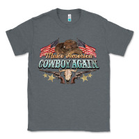 Charcoal Heather make america cowboy again Classic Tee - NancyCooperArtShop