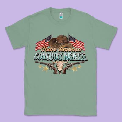 Make America Cowboy Again Classic Tee Designed By Nancycooperartshop