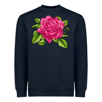 Navy Perfume Delight Rose Heavyweight Sweatshirt - LillyAllenDesigns