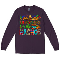 Plum I'm just here for the nachos Long Sleeve Tee - RanaPortraitStore