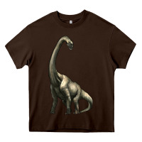 Chocolate Brown brachiosaurus Heavy Core Tee - Artiststas