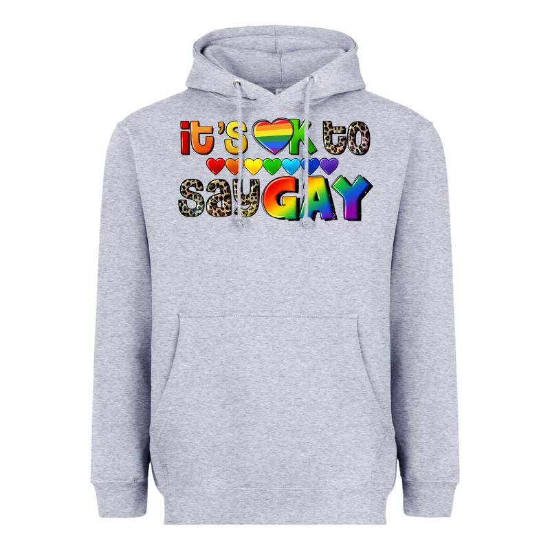 It's Okay To Say Gay Pride Heavyweight Hoodie by CowGirlArtShop | Teevron