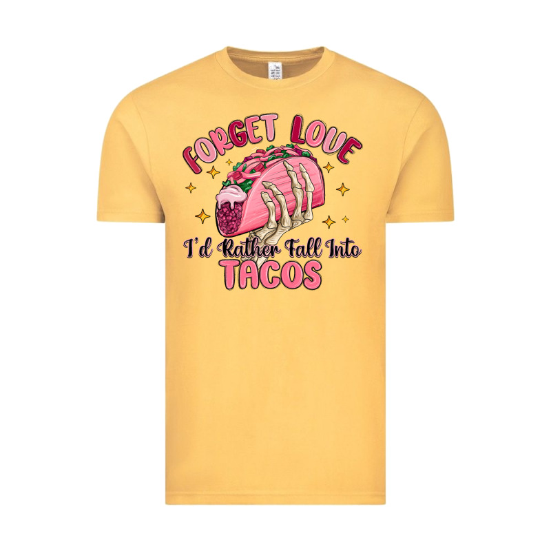 Forget Love Id Rather Fall Into Tacos Vintage Tee by MaliasSmallBusiness | Teevron