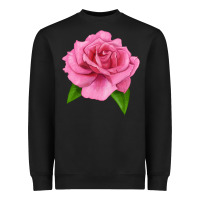 Black Perfume Delight Rose Heavyweight Sweatshirt - LillyAllenDesigns